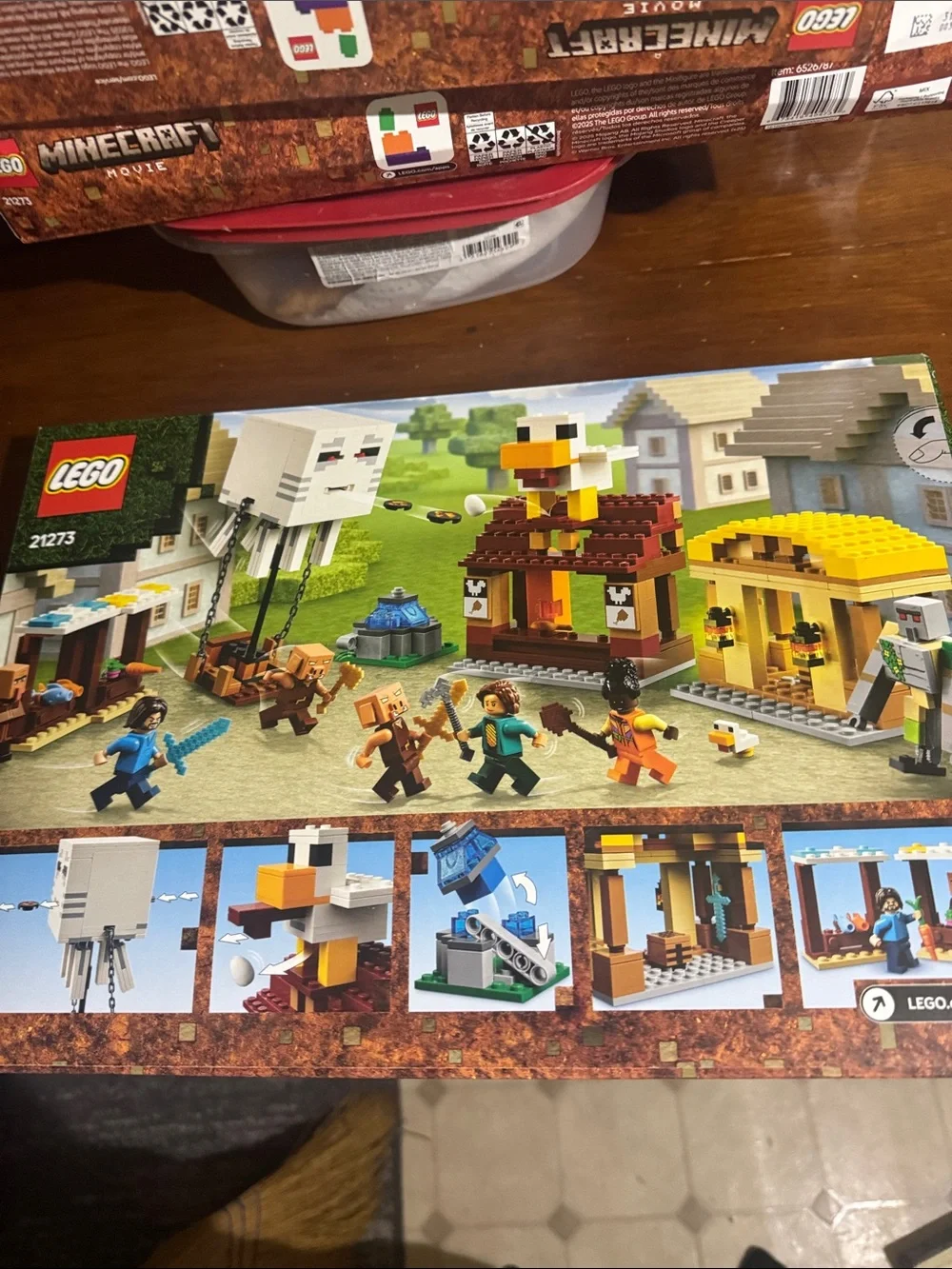 Lego Minecraft Ghast Balloon Attack Set - White, Brown, Yellow, Blue, Green